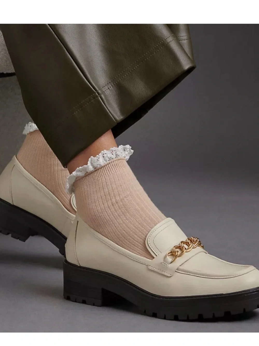 Sam Edelman Taelor Chunky Leather Loafers With Chain Detail